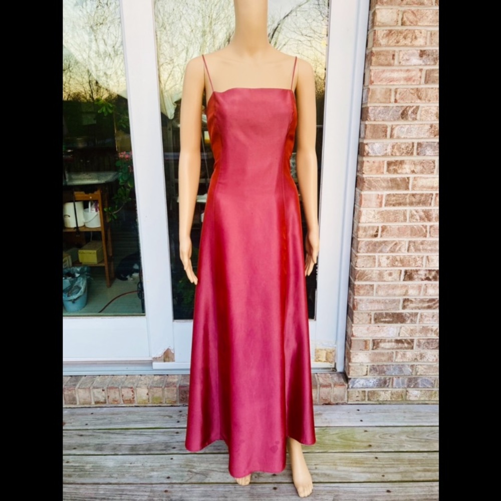 Y2K Stunning Vamp Goth Hollywood Glam Shimmer Evening Formal Prom Dress - Picture 10 of 10